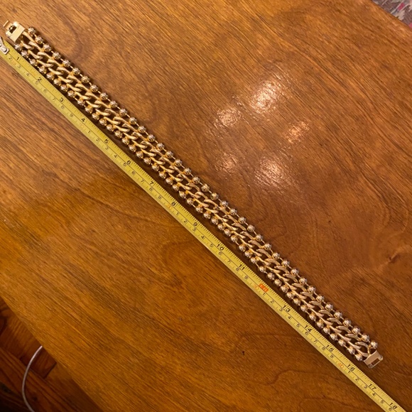 Gold Plated Ball & Chain Collar Necklace 16" - Picture 7 of 8